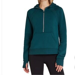 Danskin Teal Women's Quarter Zip Hoodie